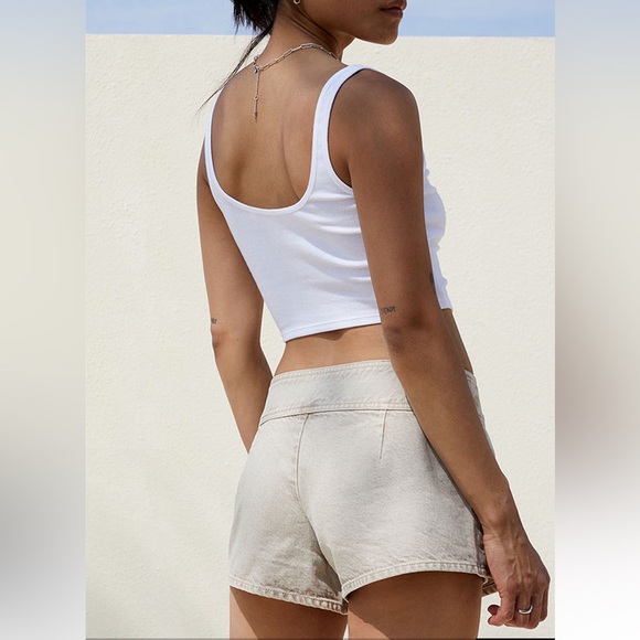 PacSun Beige Low Rise Denim Mini Skort - Picture 15 of 15